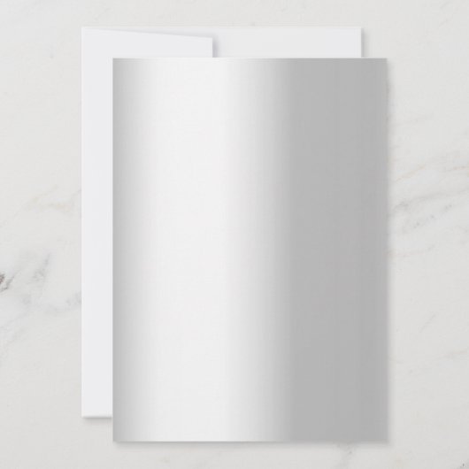 シルバーレッドフローラデコールクリスマスパーティー 招待状 (裏面)