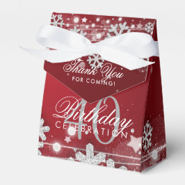 シルバーレッド冬40歳の誕生日ありがとう フェイバーボックス