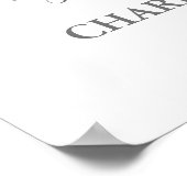 シルバーレッド婚約パーティカスタム20x30写真 ポスター (角)