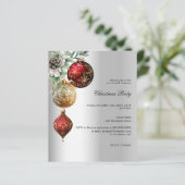 シルバーレッド金ゴールドボーブルクリスマスパーティの招待状 (スタンド正面)