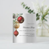 シルバーレッド金ゴールドボーブルクリスマスパーティの招待状 (スタンド正面)