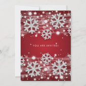 シルバーレッド30thバースデーウィンターグリッターグラム 招待状 (裏面)