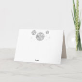 シルバーレトロディスコグルーヴィブライダルシャワー サンキューカード (裏面)