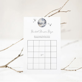 シルバーレトロディスコビンゴブライダルシャワーゲーム