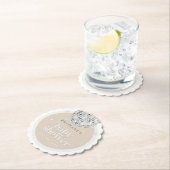 シルバーレトロディスコGroovyベビーシャワー ペーパーコースター (インサイチュ)