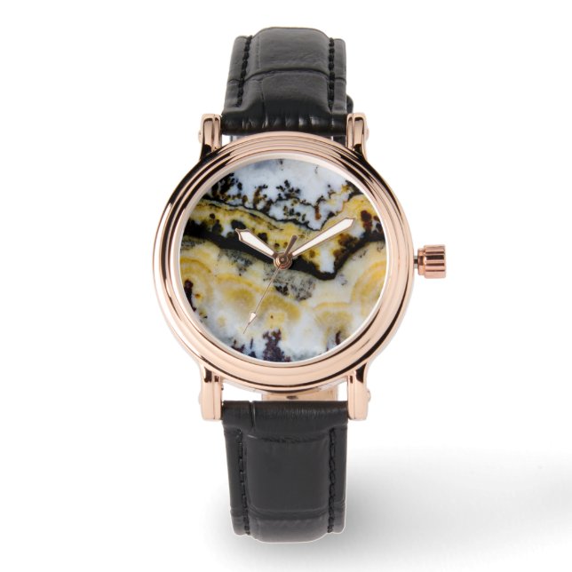 シルバーレースオニキス 腕時計 (正面)