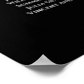 シルバーレースブラック結婚のシーティングチャート6枚 ポスター (角)