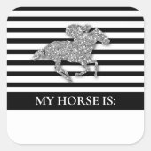 シルバーレースホースダービーデイベッティング スクエアシール (正面)