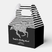 シルバーレースホース ダービー ブライダルシャワー フェイバーボックス (正面サイド)