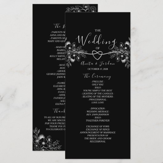 シルバーレース エレガント ブラック プログラム (正面/裏面)