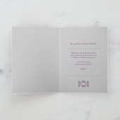 シルバーレース パープル ありがとうカード サンキューカード (内部)