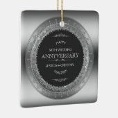 シルバーレース&ブラック25結婚周年 セラミックオーナメント (右)