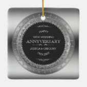 シルバーレース&ブラック25結婚周年 セラミックオーナメント (裏面)