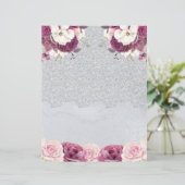 シルバーレース&ロマンチックフローラスクラップブック紙 (スタンド正面)