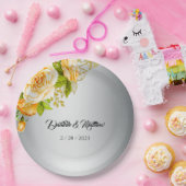 シルバーロマンスゴールデンバラ結婚ズ ペーパープレート (パーティー)