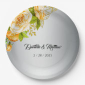 シルバーロマンスゴールデンバラ結婚ズ ペーパープレート (正面)