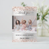 シルバーローズのブライダルシャワー写真 サンキューカード (スタンド正面)