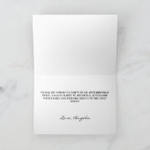 シルバーローズゴールドグリッタードリップブラック40歳の誕生日 サンキューカード (内部)