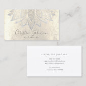 シルバーロータスエステティシャンスキンケア 名刺 (正面/裏面)