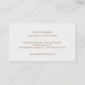 シルバーロータスマンダラフローラヨガ先生 名刺 (裏面)