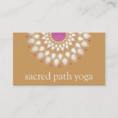 シルバーロータスマンダラフローラヨガ先生 名刺 (正面)