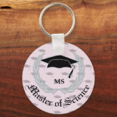 シルバーローレルリースマスターサイエンス卒業 キーホルダー (正面)