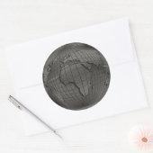 シルバーワールドグローブステッカー ラウンドシール (封筒)