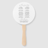 シルバーワールドマップ結婚式 プログラム ハンドファン (裏面)