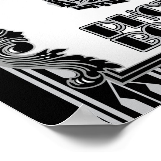 シルバーヴィンテージカメラ1920のフォトブース ポスター (角)