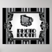 シルバーヴィンテージカメラ1920のフォトブース ポスター (正面)