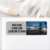 シルバーヴィンテージキャンパーレイク差出人住所ラベル ラベル (インサイチュ)