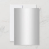 シルバーヴィンテージグラマー結婚式の日付を保存 セーブザデート (裏面)