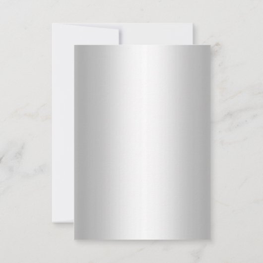 シルバーヴィンテージグラマー結婚式の日付を保存 セーブザデート (裏面)