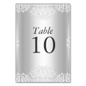 シルバーヴィンテージグラマ結婚ーのテーブル番号 テーブルナンバー (裏面)