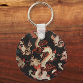 シルバー中国の・ドラゴン キーホルダー (正面)