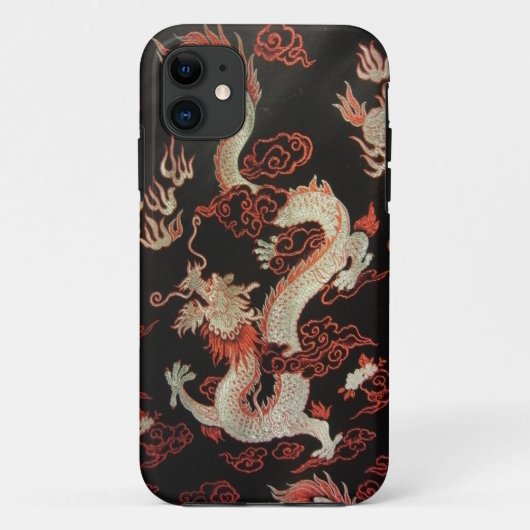 シルバー中国の・ドラゴン Case-Mate iPhoneケース (裏面)