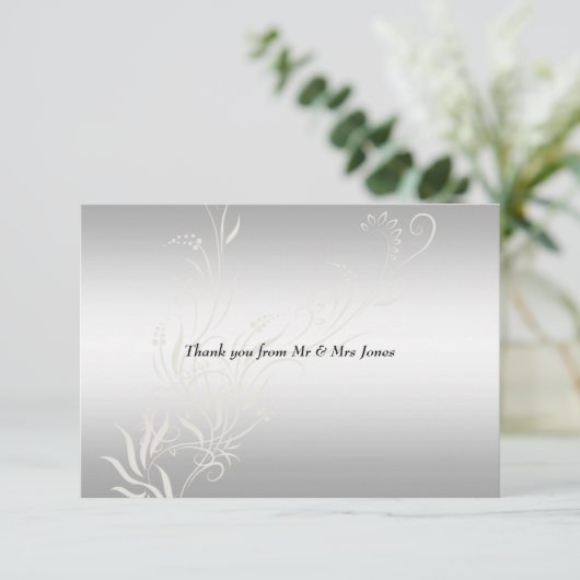 シルバー人気がある結婚の感謝 サンキューカード (スタンド正面)