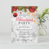 シルバー企業のクリスマスホリデーパーティー 招待状 (スタンド正面)