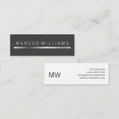 シルバー企業のバーアクセント スキニー名刺 (正面/裏面)