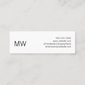 シルバー企業のバーアクセント スキニー名刺 (裏面)