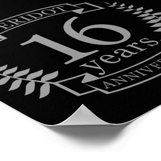 シルバー伝統的結婚の16周年 ポスター (角)