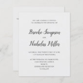 シルバー低コスシンプルト手書ミニマルき結婚の (正面/裏面)