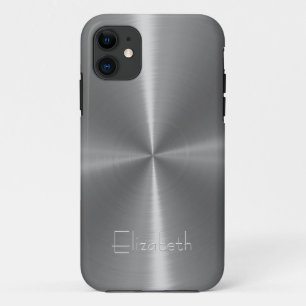 シルバー光沢鋼 iPhone 11 ケース