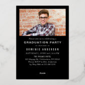 シルバー卒業のお知らせ&パーティの招待状 箔招待状 (裏面)