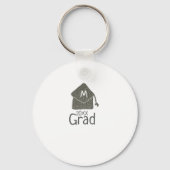 シルバー卒業キャップグリッター追加の名前grad year c キーホルダー (裏面)