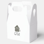 シルバー卒業キャップグリッター追加の名前grad year c フェイバーボックス (オープン)