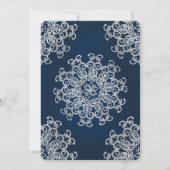 シルバー及びネイビーインディアンスタイル結婚式招待状 招待状 (裏面)