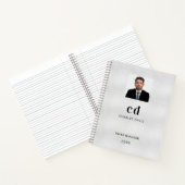 シルバー名イニシャル写真ビジネス ノートブック (内部)