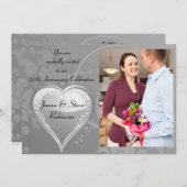 シルバー周年記念25thシルバースワールハート 招待状 (正面/裏面)