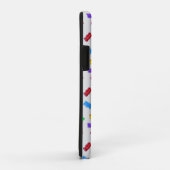 シルバー地にカラフルなお菓子の模様 Case-Mate iPhoneケース (裏面/右)